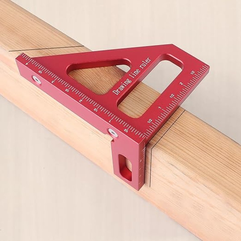 Imperial 3D Multi-Angle Measuring Ruler,45/90 Degree Aluminum Alloy Woodworking Square Protractor Imperial 3D Multi-Angle Measuring Ruler,45/90 Degree Aluminum Alloy Woodworking Square Protractor