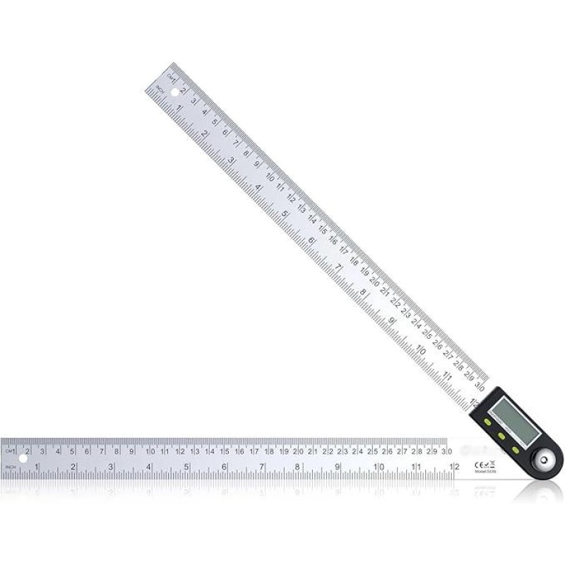 12 inch/30cm Stainless Steel Digital Angle Finder Protractor Ruler with Data Holding Function 12 inch/30cm Stainless Steel Digital Angle Finder Protractor Ruler with Data Holding Function